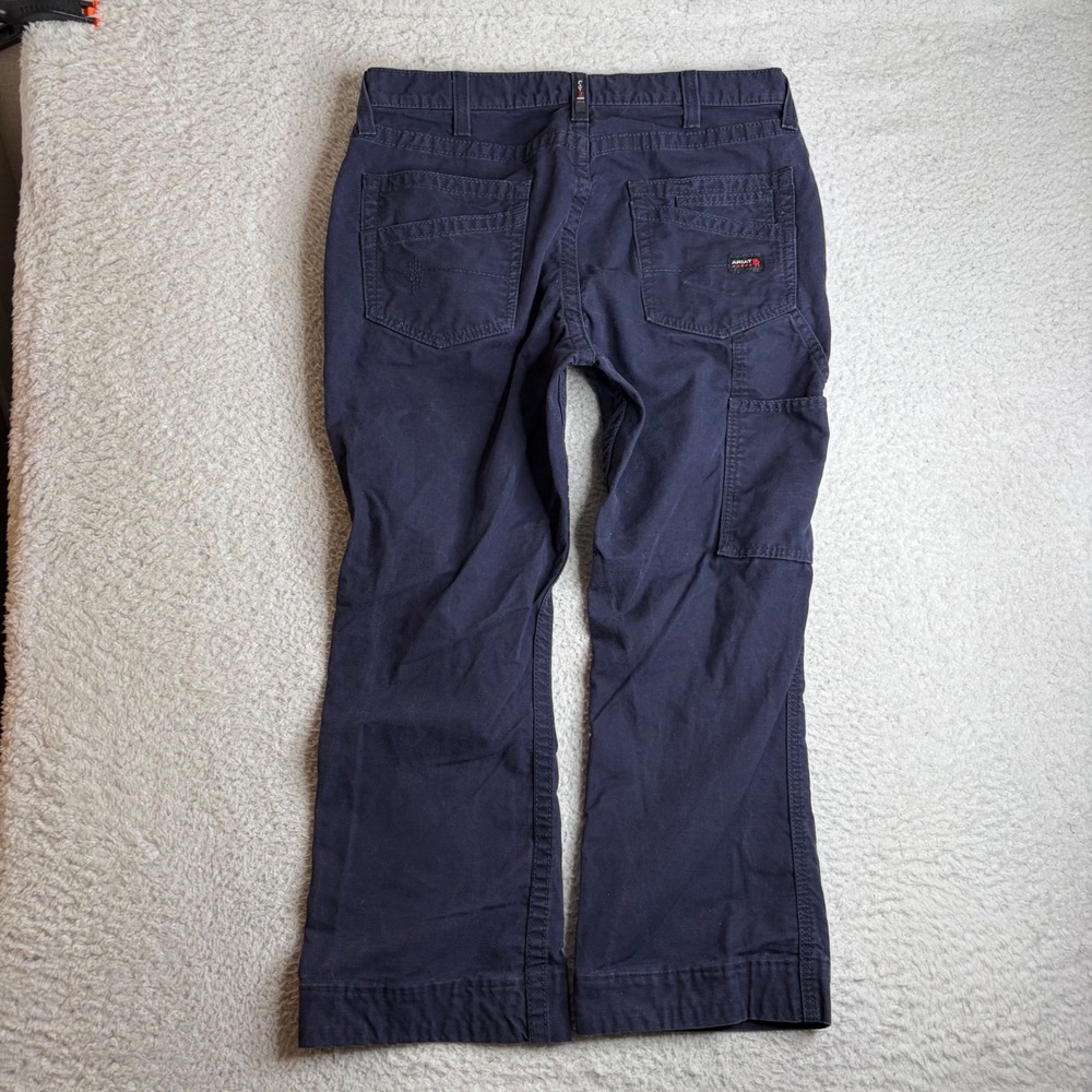 Ariat FR M4 Relaxed Boot Cut Navy Blue Work Pants 34x30 (28) Westex